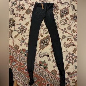 Skims black semi sheer tights xs